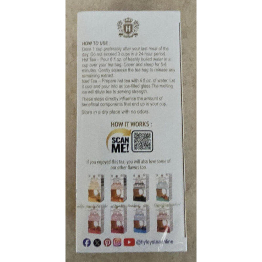 Hyleys Slim Tea 5 Flavor Assortment - Weight Loss Herbal Supplement Cleanse - Picture 3 of 3